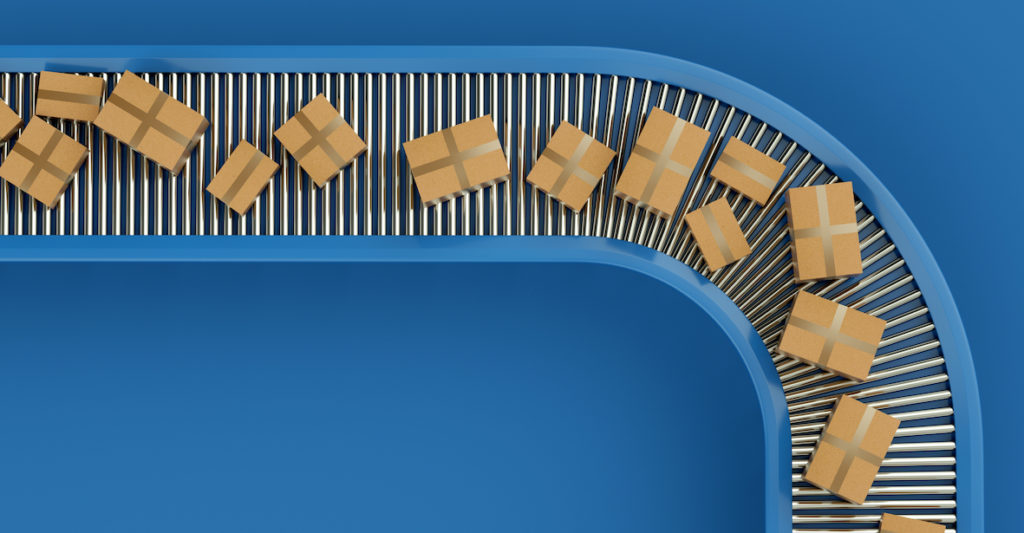 Automatisierung des Endes der Verpackungslinie für Konsumgüter, wodurch Zeit gespart und Kosten gesenkt werden